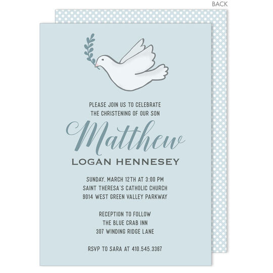 Sky Blue Dove Invitations